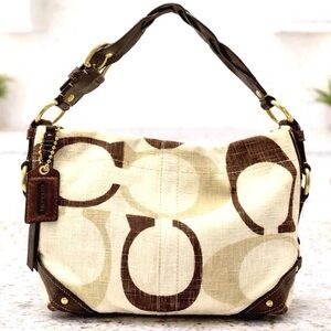 Coach Carly Hobo Bag – ‘08 Y2K Signature “C” Canvas & Leather